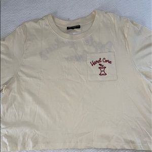 Cropped graphic T shirt